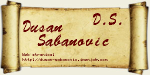 Dušan Šabanović vizit kartica